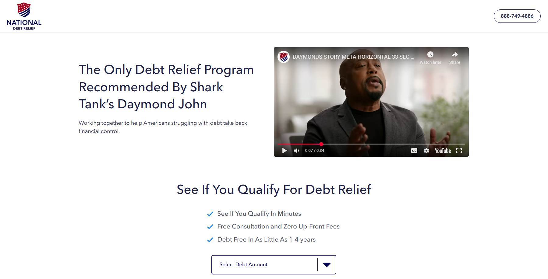 Picture of Daymond John on National Debt Relief