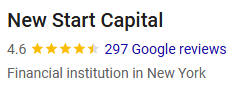 New Start Capital Google profile showing a 4.6 rating from 297 reviews
